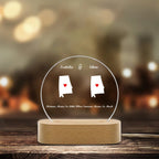 “Miles Apart, But Close at Heart” – Custom 2 State Map Night Light – Personalized Acrylic LED Lamp for Long Distance Couples, Family or Friends Gift 1140930 - DiyGiftly