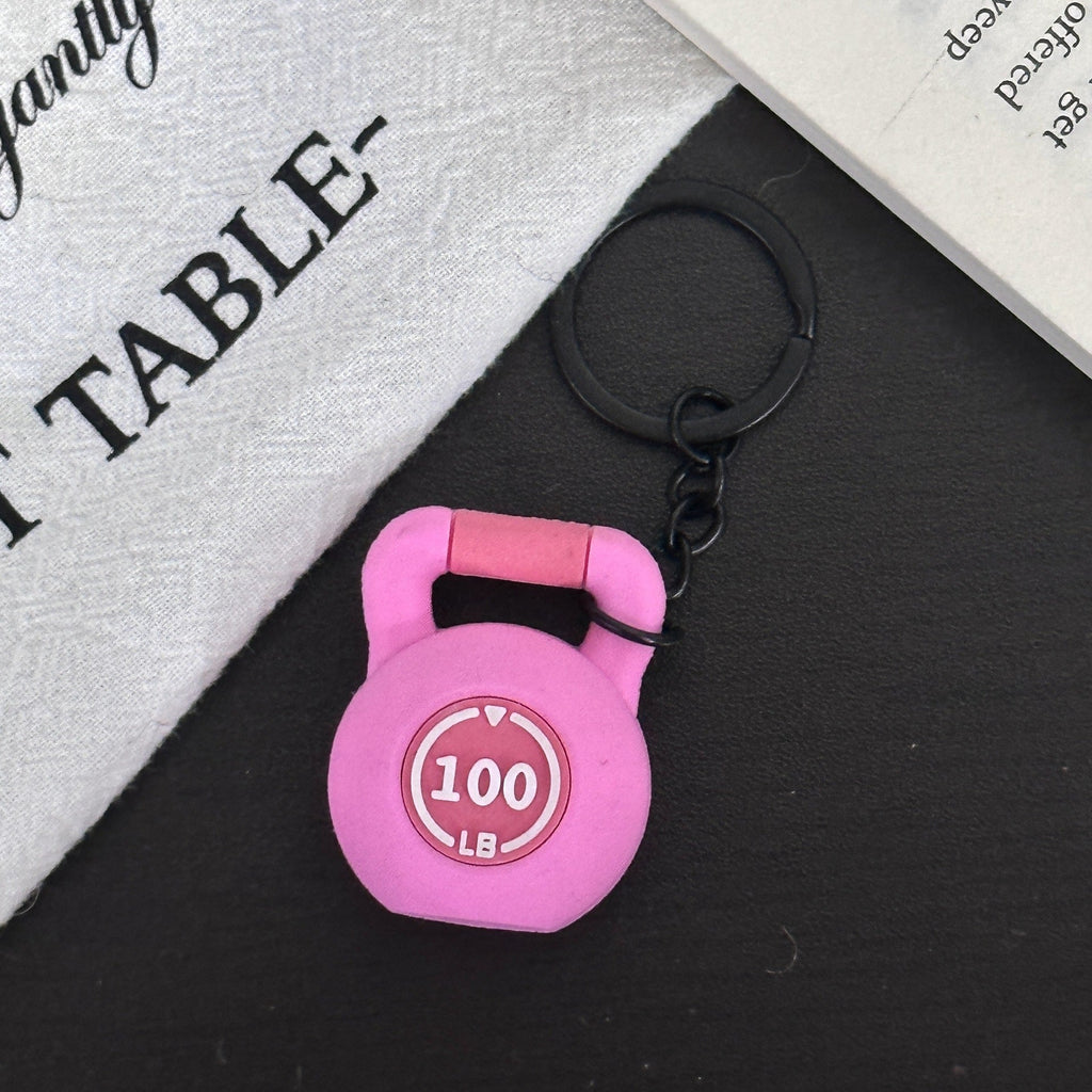 Mini Fitness Equipment Mini Kettlebell Rubber Keychain Accessories Equipment Pendant Backpack Keychain - DiyGiftly