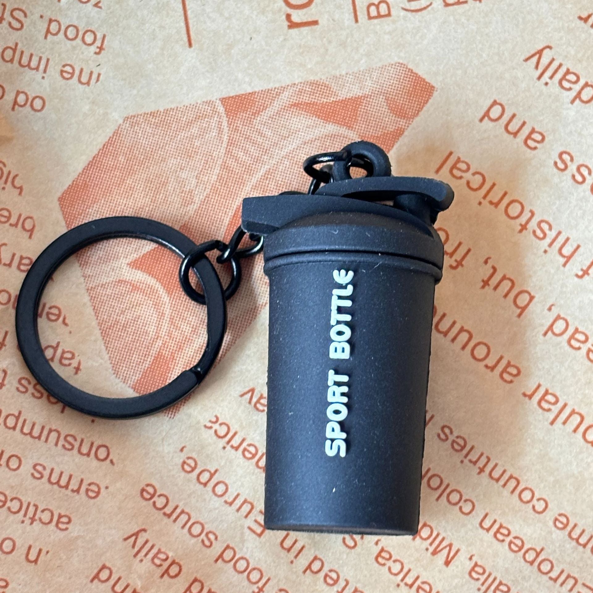 Mini Fitness Equipment Mini Water Bottle Rubber Keychain Accessories Equipment Pendant Backpack Keychain - DiyGiftly