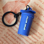 Mini Fitness Equipment Mini Water Bottle Rubber Keychain Accessories Equipment Pendant Backpack Keychain - DiyGiftly
