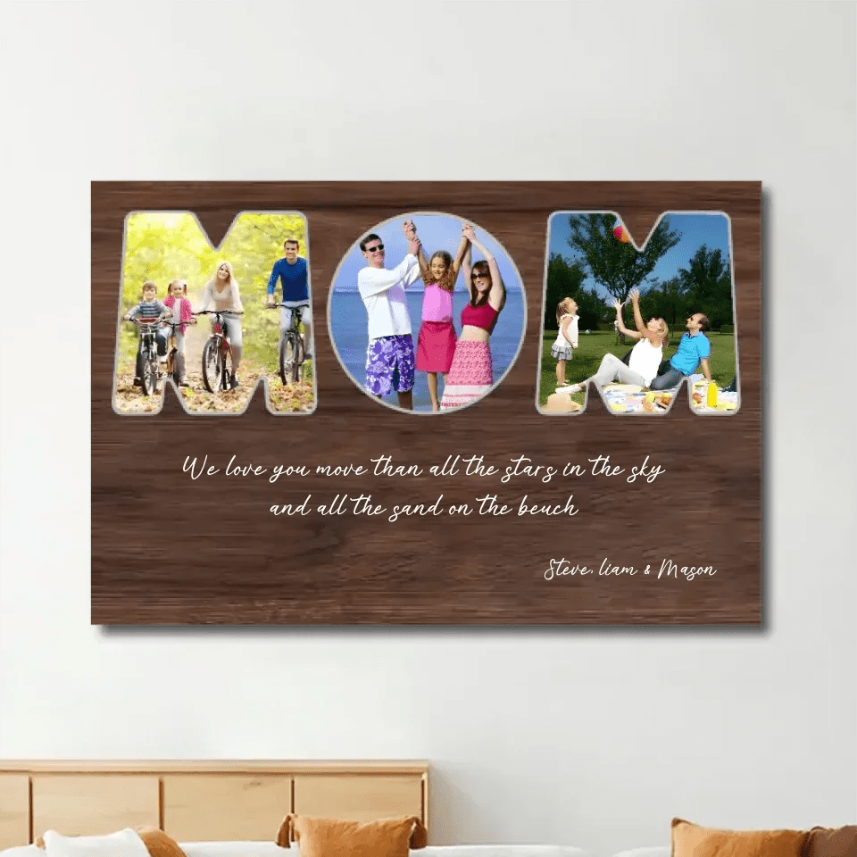 Mom Custom Photo - Customizable Dark Background Canvas732766 - 732670 - DiyGiftly