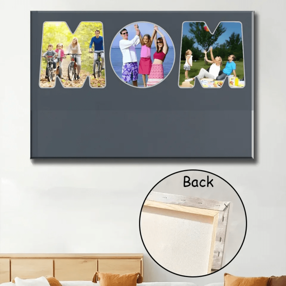 Mom Custom Photo - Customizable Dark Background Canvas732766 - 732670 - DiyGiftly
