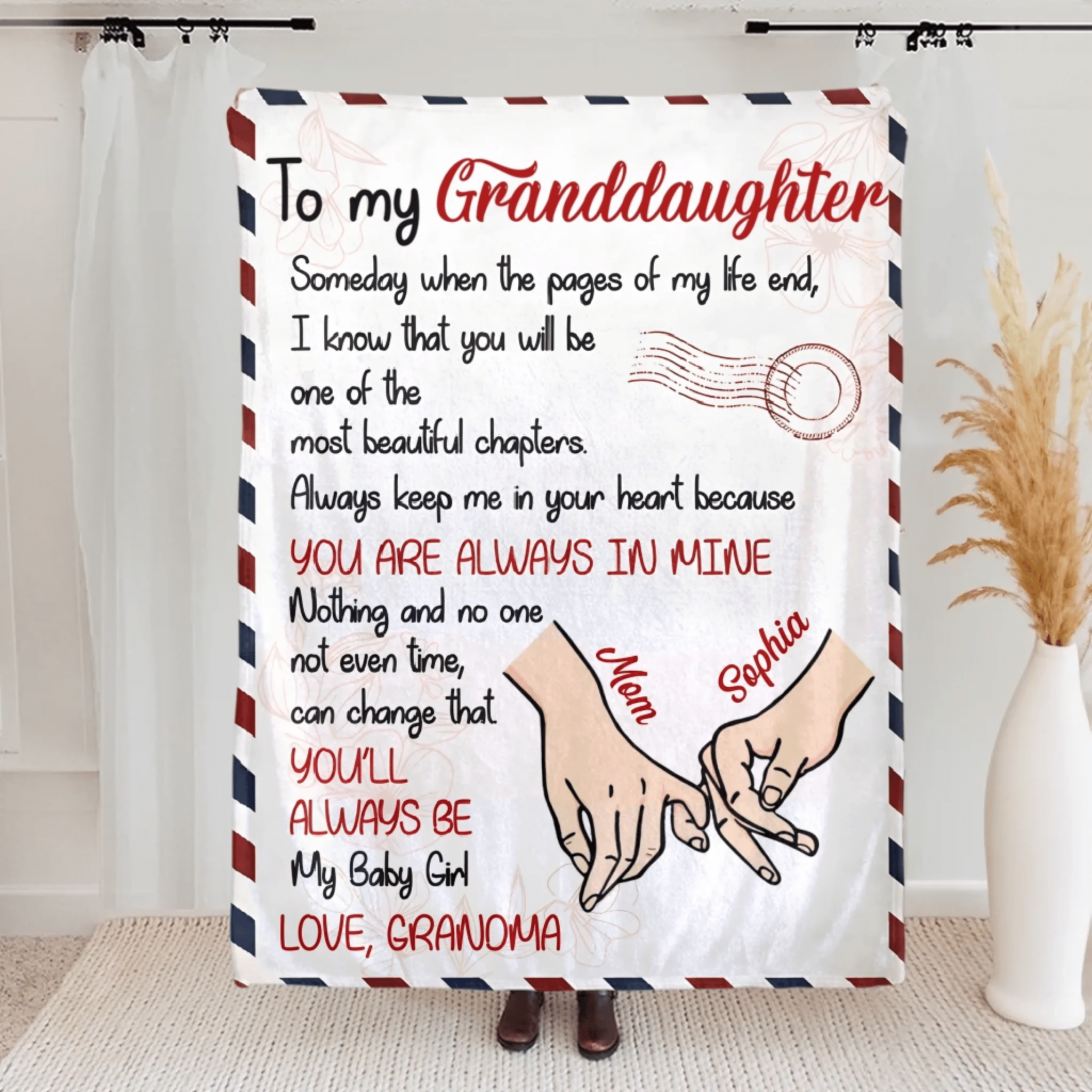 Mom Daughter You’ll Always Be My Baby Girl – Personalized Fleece Blanket, Sherpa Blanket – Custom Name Gift for Daughter from Mom, Birthday Christmas Keepsake 1080946 - DiyGiftly
