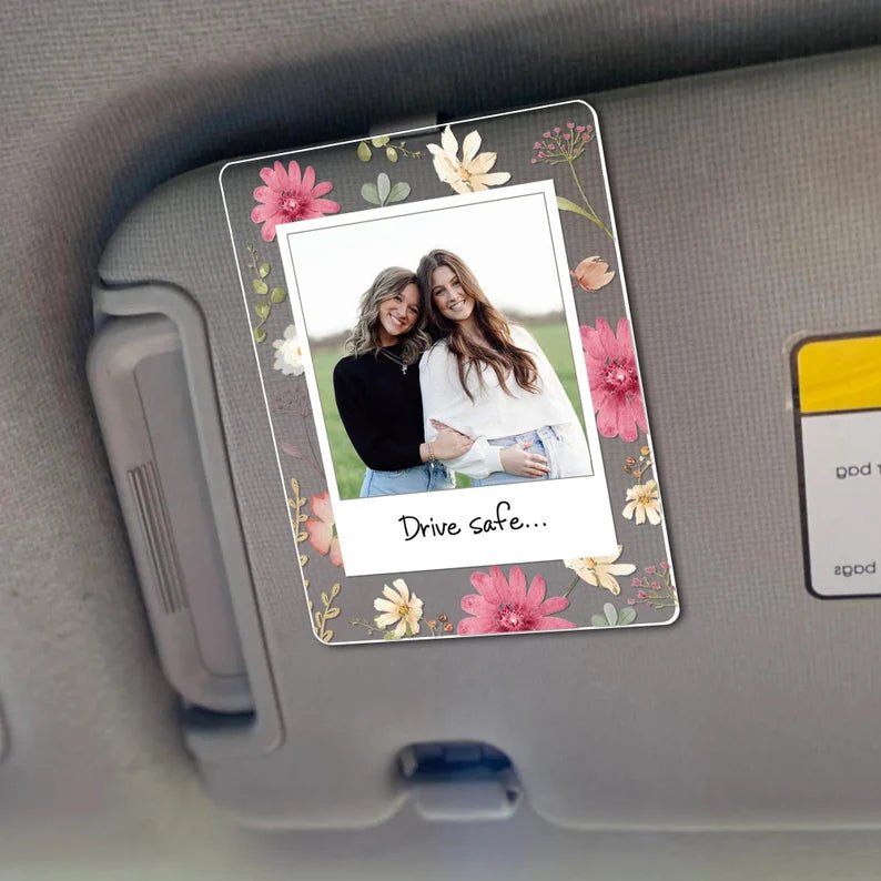 Mom Gifts, Personalized Sun Visor Picture Clip, Custom Your Own Photo Car Visor Clip, Gift for Her, Family Portrait Visor Clip, Bestie Gift 36891136 - DiyGiftly