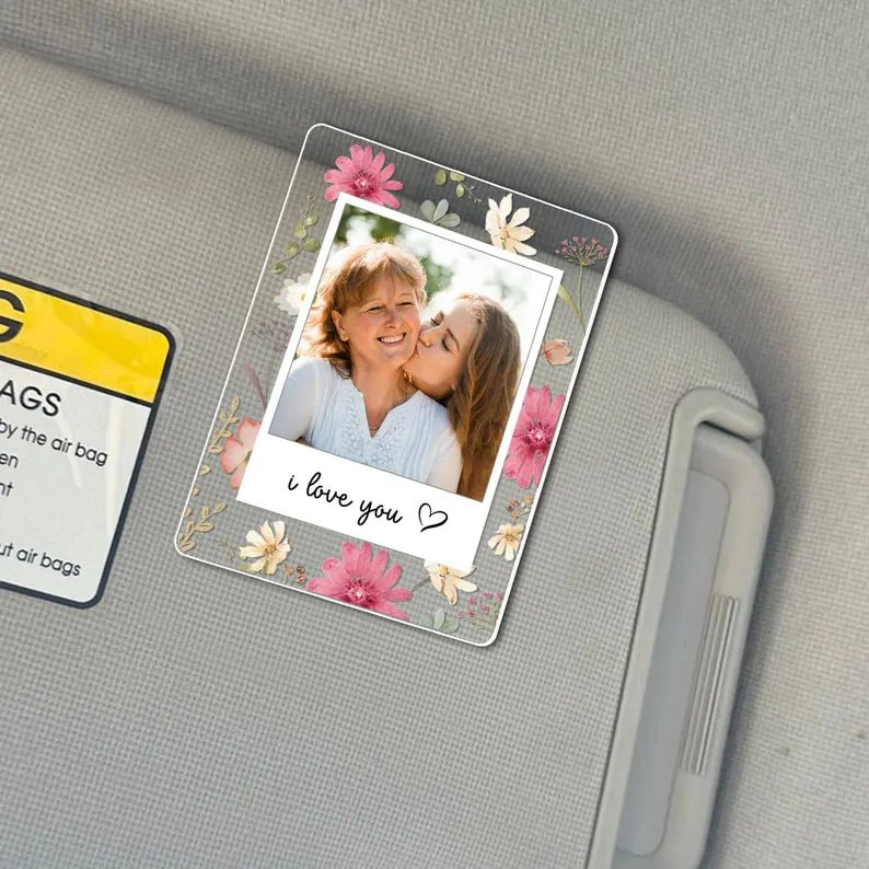 Mom Gifts, Personalized Sun Visor Picture Clip, Custom Your Own Photo Car Visor Clip, Gift for Her, Family Portrait Visor Clip, Bestie Gift 36891136 - DiyGiftly