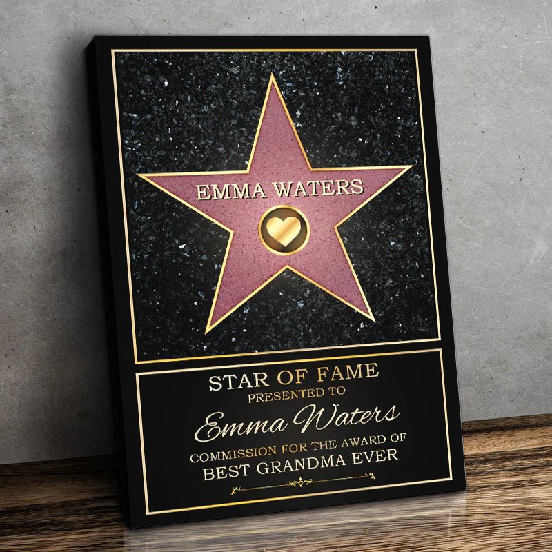Mom Star Of Fame - Family Personalized Custom Vertical Canvas - Mother's Day, Birthday Gift For Mom 253376 - DiyGiftly
