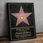 Mom Star Of Fame - Family Personalized Custom Vertical Canvas - Mother's Day, Birthday Gift For Mom 253376 - DiyGiftly