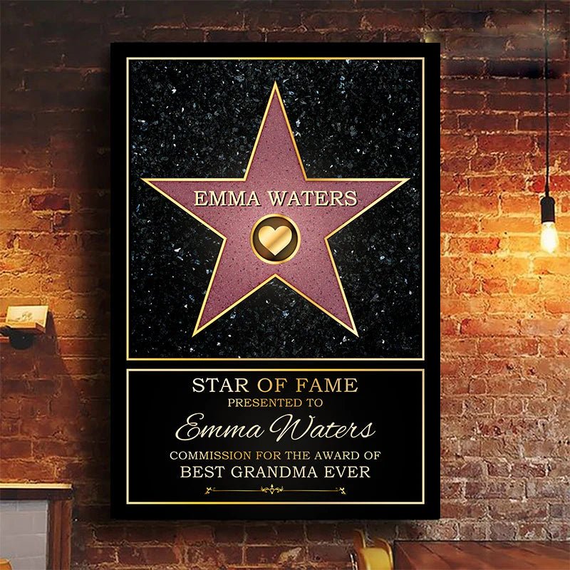 Mom Star Of Fame - Family Personalized Custom Vertical Canvas - Mother's Day, Birthday Gift For Mom 253376 - DiyGiftly
