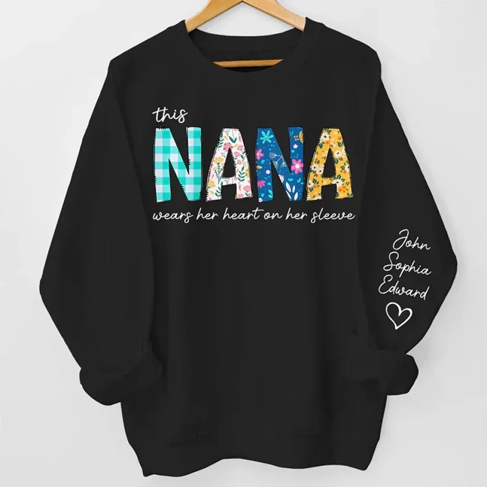 Most Loved Grandma - Family Personalized Custom Unisex Sweatshirt With Design On Sleeve - Birthday Gift For Mom, Grandma 684799 - 684800 - DiyGiftly