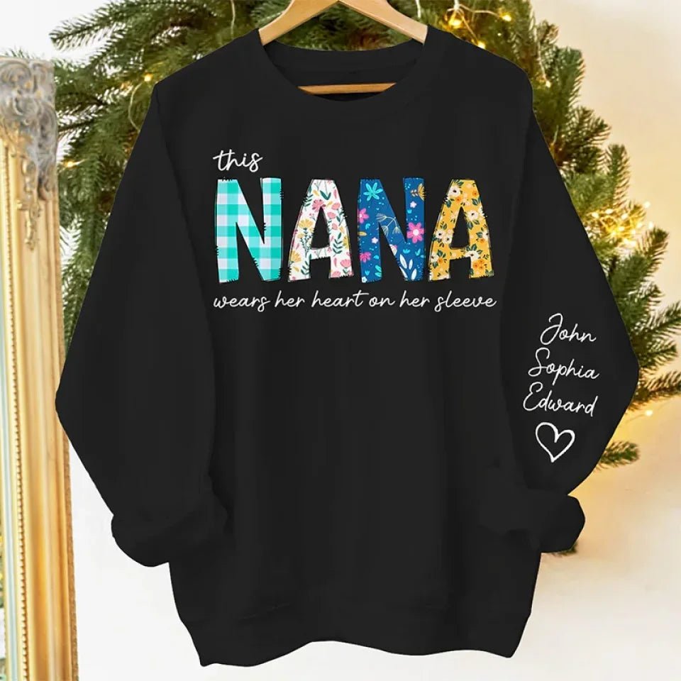 Most Loved Grandma - Family Personalized Custom Unisex Sweatshirt With Design On Sleeve - Birthday Gift For Mom, Grandma 684799 - 684800 - DiyGiftly