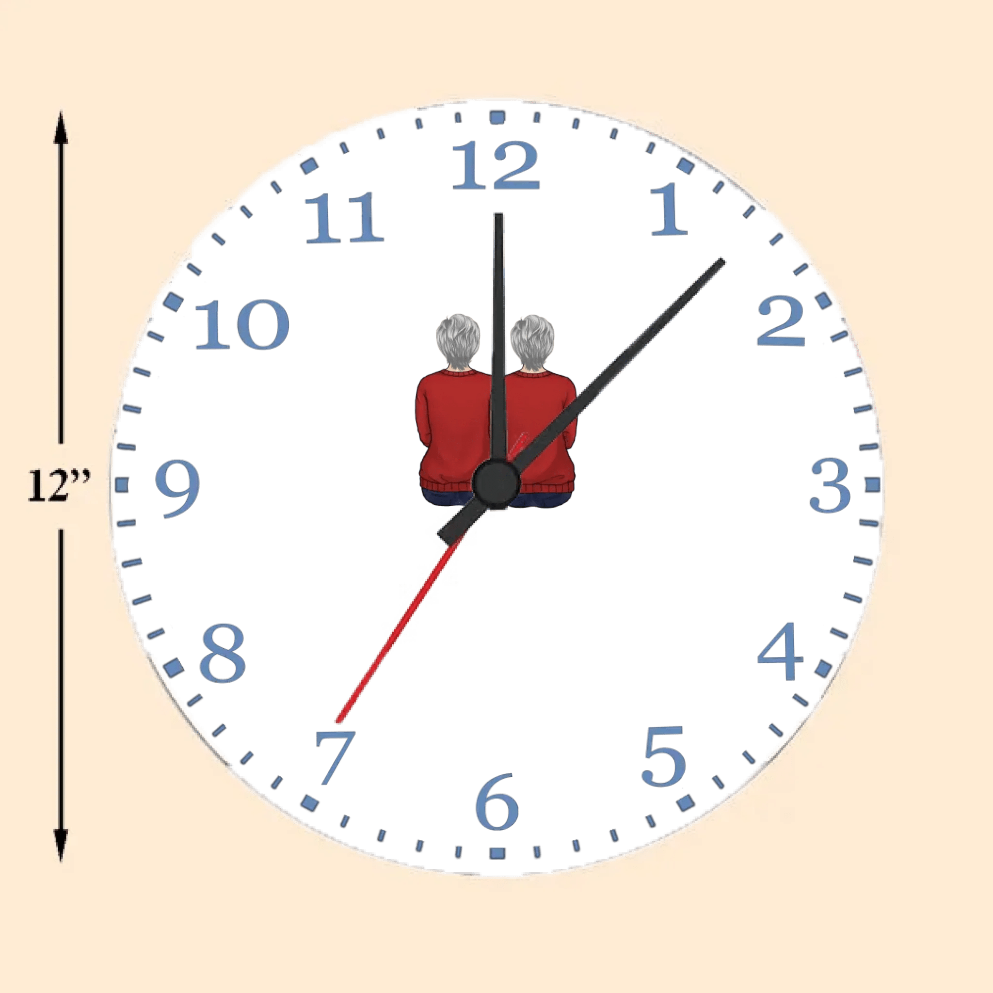 Mother And Daughter Forever Linked Together - Family Personalized Custom Horizontal Clock - Gift For Mom 743257 - DiyGiftly