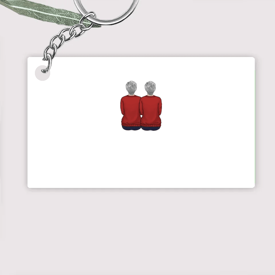 Mother And Daughter Forever Linked Together - Family Personalized Custom Horizontal Keychain - Gift For Mom 734564 - DiyGiftly