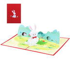 Mother Bunny and Baby Bunnies 3D Pop - Up Easter Greeting Card – Family Easter Gift - DiyGiftly