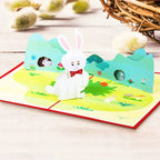 Mother Bunny and Baby Bunnies 3D Pop - Up Easter Greeting Card – Family Easter Gift - DiyGiftly