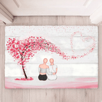 Mother & Daughters Forever Linked Together - Personalized Doormat 711362 - D - DiyGiftly