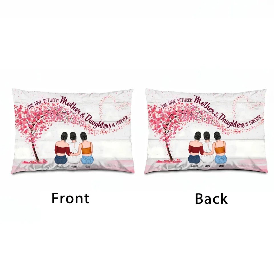 Mother & Daughters Forever Linked Together - Personalized Pillow 711362 - B - DiyGiftly