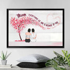 Mother & Daughters Forever Linked Together - Personalized Wrapped Canvas 711362 - 712277 - DiyGiftly