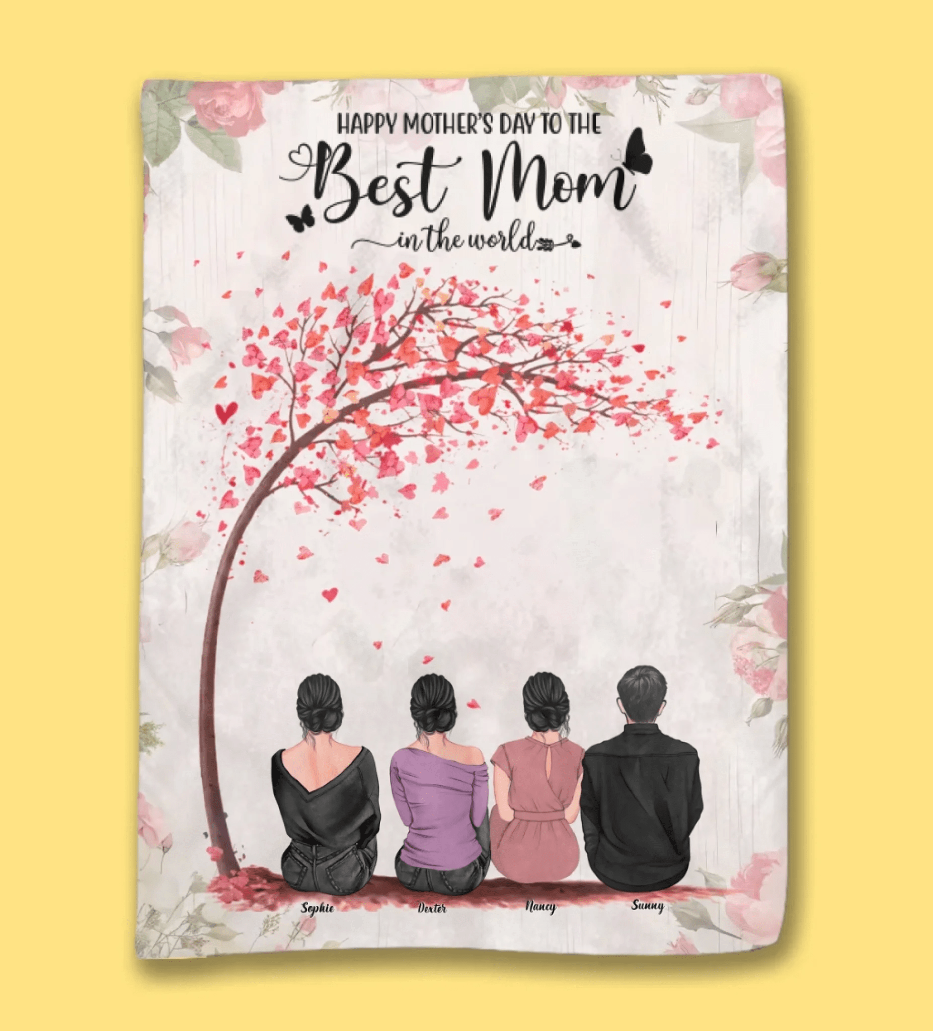 Mother & Daughters/Sons - The Love Between a Mother And Daughters is Forever 2D - Blanket - Personalized Blanket 722855 - DiyGiftly