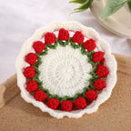 personalized handmade crochet coaster set for coffee table decor