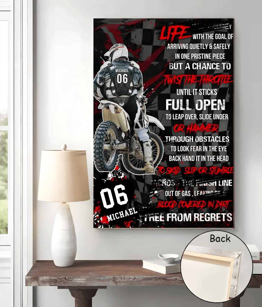 Motocross Racer Vertical Personalized Poster 746210 - 746231 - DiyGiftly