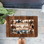 Motorcycle Name Sign, Personalized Couple Photo Collage Doormat - Gift for Biker Couple 747794 - D - DiyGiftly