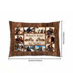 Motorcycle Name Sign, Personalized Couple Photo Collage Pillow - Gift for Biker Couple 747794 - B - DiyGiftly