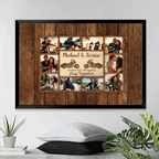 Motorcycle Name Sign, Personalized Couple Photo Collage Poster - Gift for Biker Couple 747794 - 747806 - DiyGiftly