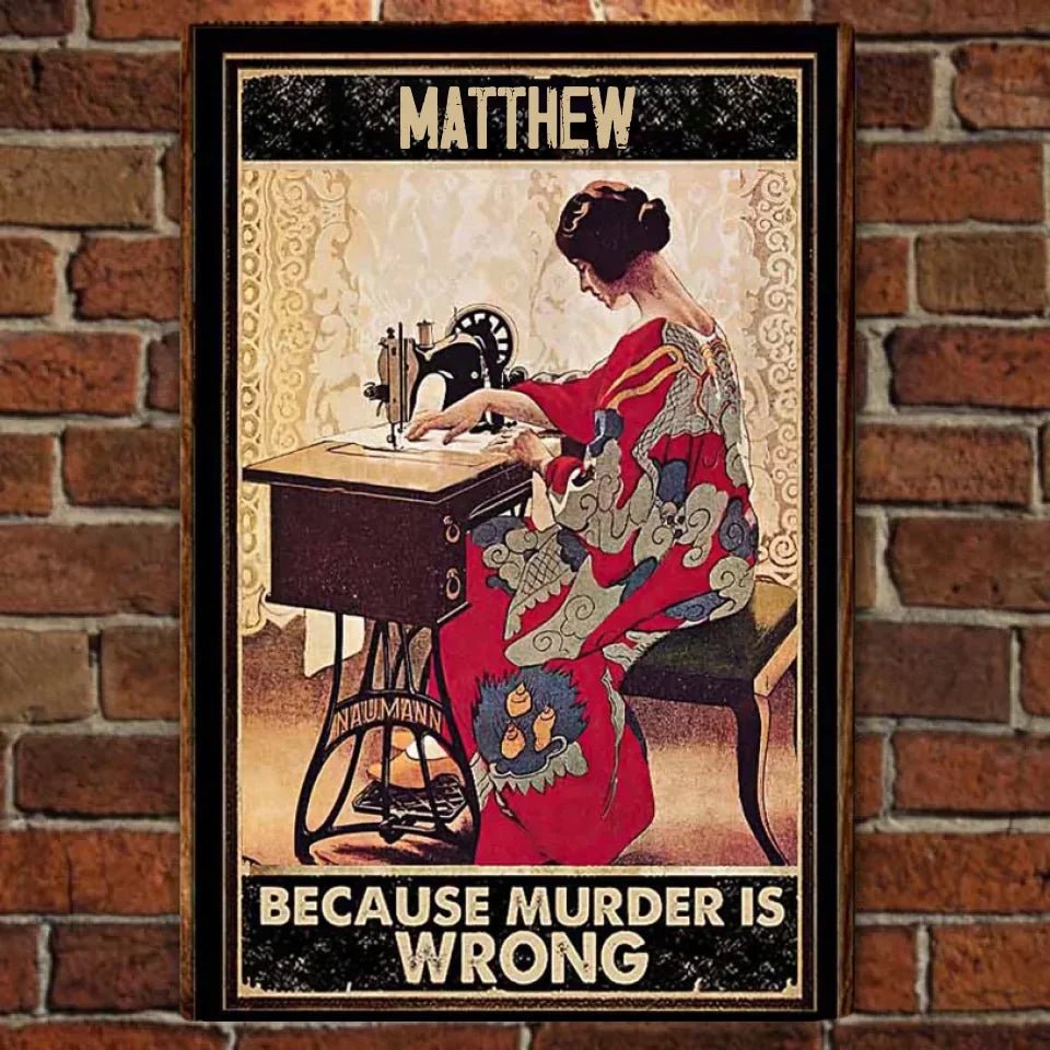 Murder - Sewing Poster 748355 - 748356 - DiyGiftly