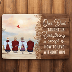 My Dad Taught Me Everything Except... - Personalized floor mat - Remembrance, Sympathy Gift For Family Members, Memorial Gift 714303 - D - DiyGiftly