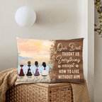 My Dad Taught Me Everything Except... - Personalized Pillow - Remembrance, Sympathy Gift For Family Members, Memorial Gift 714303 - B - DiyGiftly