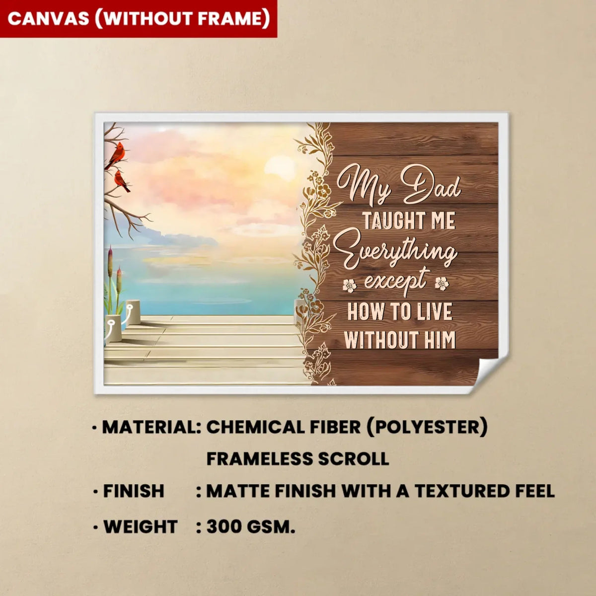 personalized photo canvas memorial keepsake poster and canvas