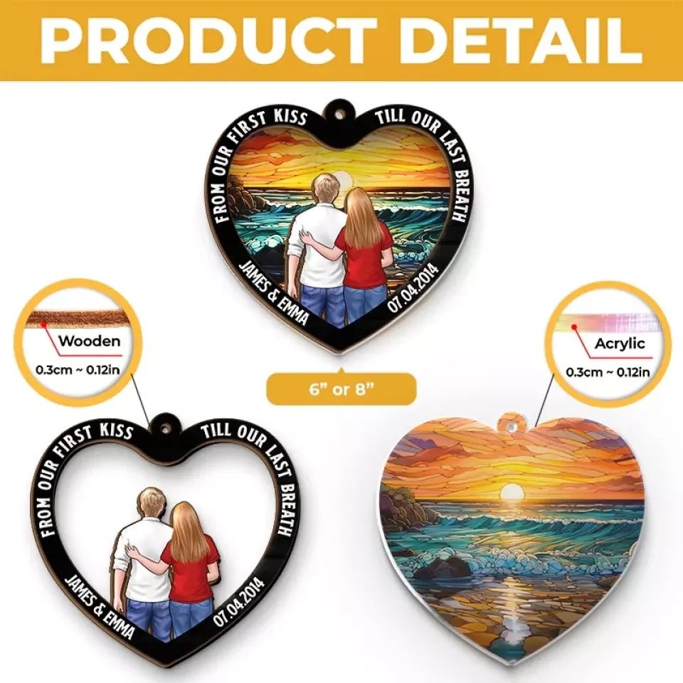 My Favorite Love Story Is Ours - Couple Personalized Window Hanging Suncatcher - Gift For Husband Wife, Anniversary 671546 - DiyGiftly