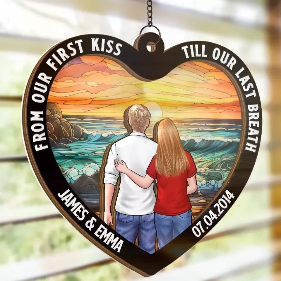 My Favorite Love Story Is Ours - Couple Personalized Window Hanging Suncatcher - Gift For Husband Wife, Anniversary 671546 - DiyGiftly