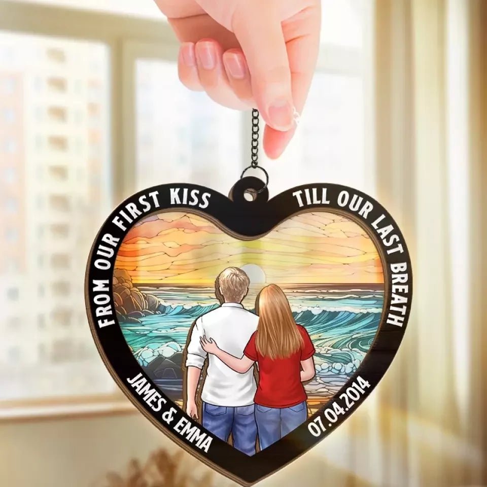 My Favorite Love Story Is Ours - Couple Personalized Window Hanging Suncatcher - Gift For Husband Wife, Anniversary 671546 - DiyGiftly