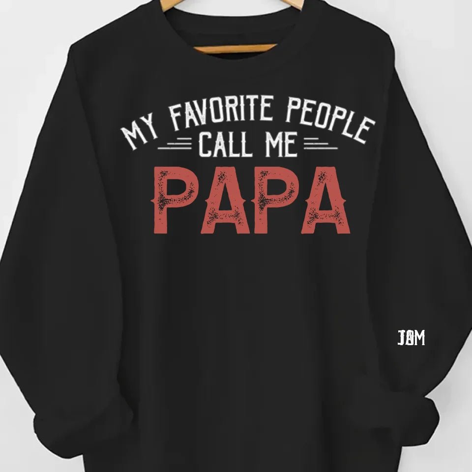 Personalized family names unisex sweatshirt grandparents day gift