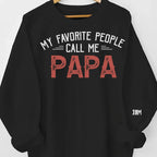 Personalized family names unisex sweatshirt grandparents day gift