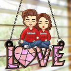 My Favorite Place Is Next To You - Couple Personalized Window Hanging Suncatcher - Gift For Husband Wife, Anniversary671383 - DiyGiftly