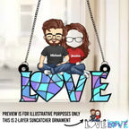 My Favorite Place Is Next To You - Couple Personalized Window Hanging Suncatcher - Gift For Husband Wife, Anniversary671383 - DiyGiftly