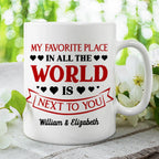 My Favorite Place Is Next To You Personalized Mug – Custom Photo Upload Coffee or Tea Cup, Romantic Gift for Couples, Boyfriend, Girlfriend, Husband, or Wife, Perfect for Anniversary, Valentine’s Day, Birthday, or Christmas 15079936 - DiyGiftly