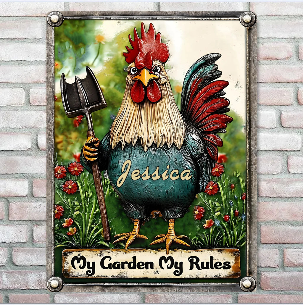 My Garden My Rules - Personalized Gardening Rectangle Metal Sign 736357 - 736363 - DiyGiftly