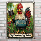 My Garden My Rules - Personalized Gardening Rectangle Metal Sign 736357 - 736363 - DiyGiftly