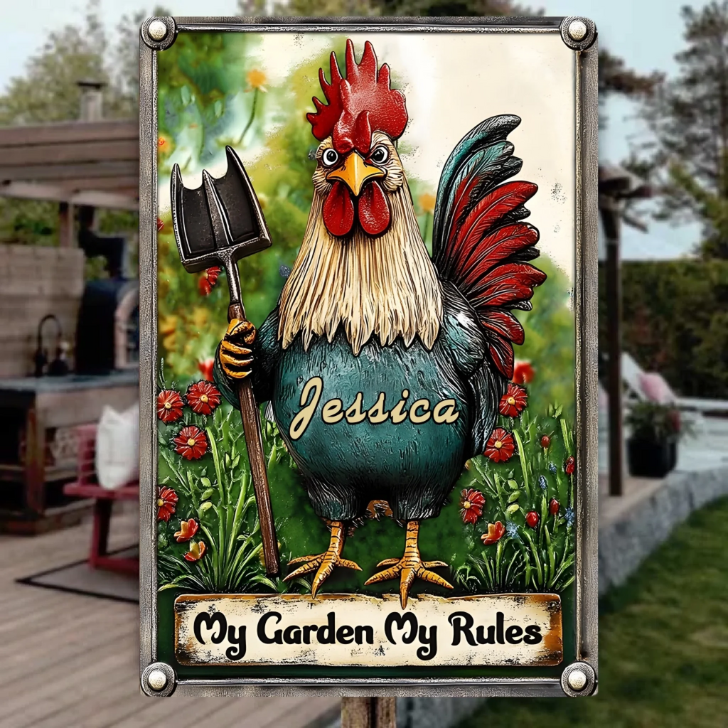 My Garden My Rules - Personalized Gardening Rectangle Metal Sign 736357 - 736363 - DiyGiftly