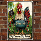 My Garden My Rules - Personalized Gardening Rectangle Metal Sign 736357 - 736363 - DiyGiftly