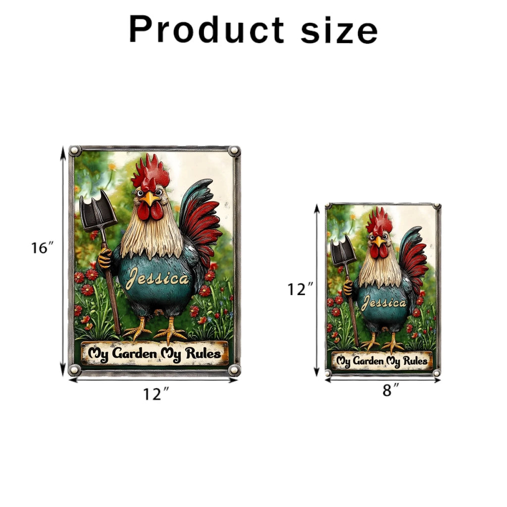 My Garden My Rules - Personalized Gardening Rectangle Metal Sign 736357 - 736363 - DiyGiftly