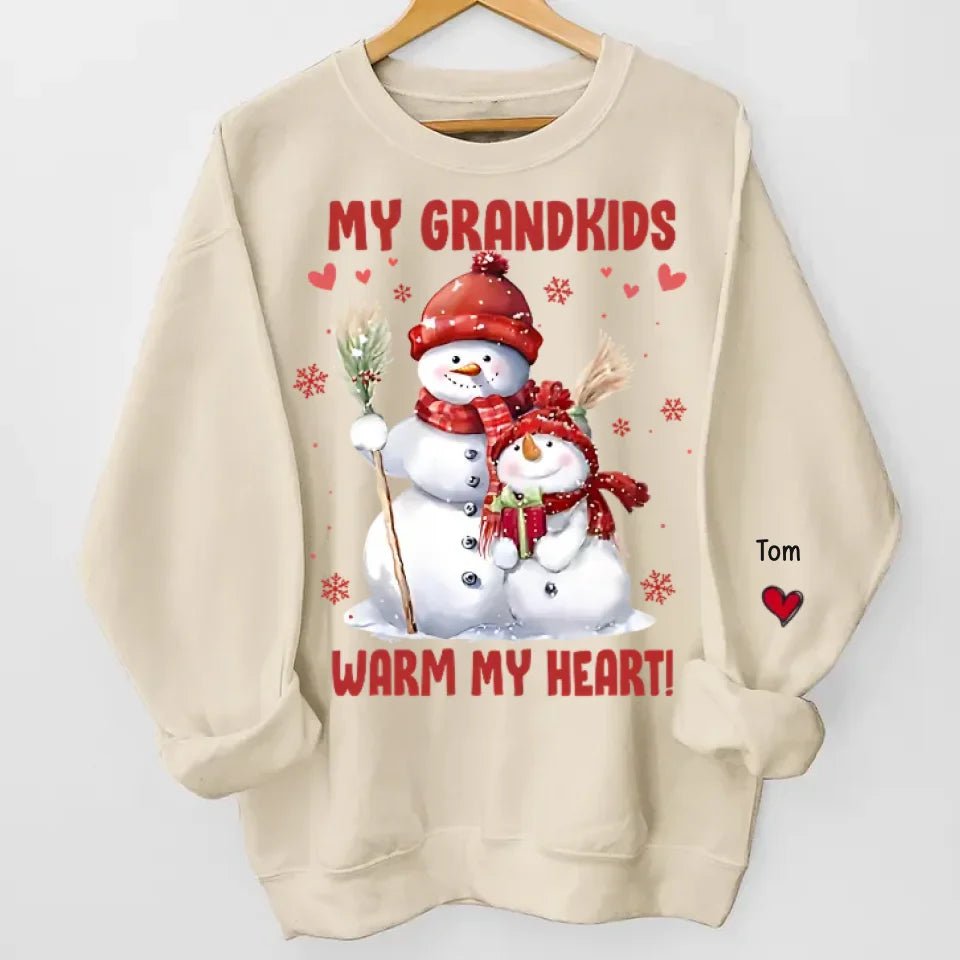 My Greatest Blessings Call Me Grandma - Family Personalized Custom Unisex Sweatshirt With Design On Sleeve - Christmas Gift For Mom, Grandma 680927 - 680931 - DiyGiftly