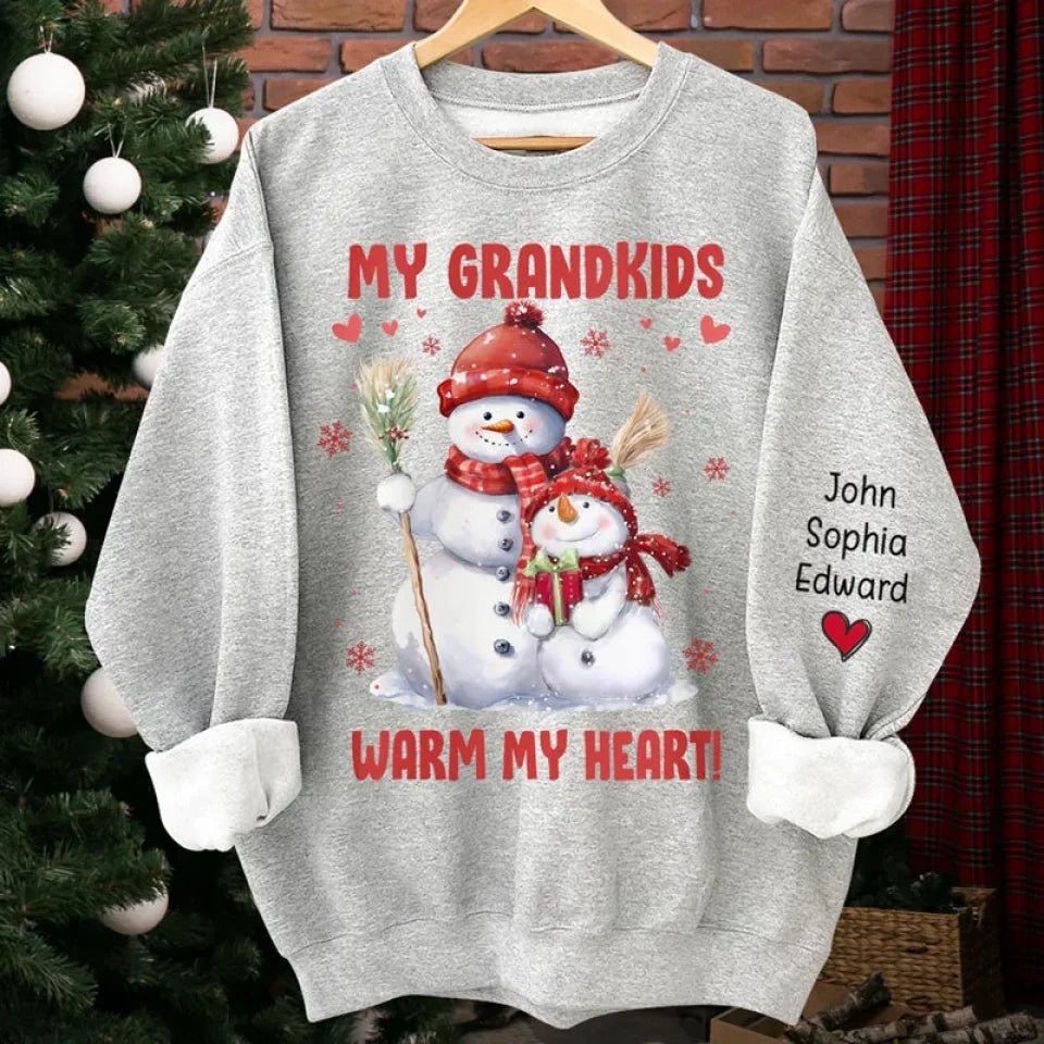My Greatest Blessings Call Me Grandma - Family Personalized Custom Unisex Sweatshirt With Design On Sleeve - Christmas Gift For Mom, Grandma 680927 - 680931 - DiyGiftly