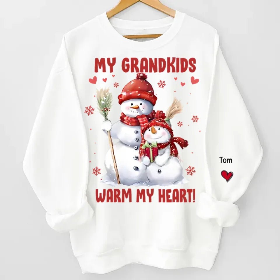 My Greatest Blessings Call Me Grandma - Family Personalized Custom Unisex Sweatshirt With Design On Sleeve - Christmas Gift For Mom, Grandma 680927 - 680931 - DiyGiftly