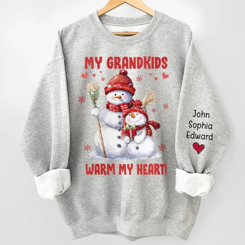 My Greatest Blessings Call Me Grandma - Family Personalized Custom Unisex Sweatshirt With Design On Sleeve - Christmas Gift For Mom, Grandma 680927 - 680931 - DiyGiftly