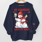 My Greatest Blessings Call Me Grandma - Family Personalized Custom Unisex Sweatshirt With Design On Sleeve - Christmas Gift For Mom, Grandma 680927 - 680931 - DiyGiftly