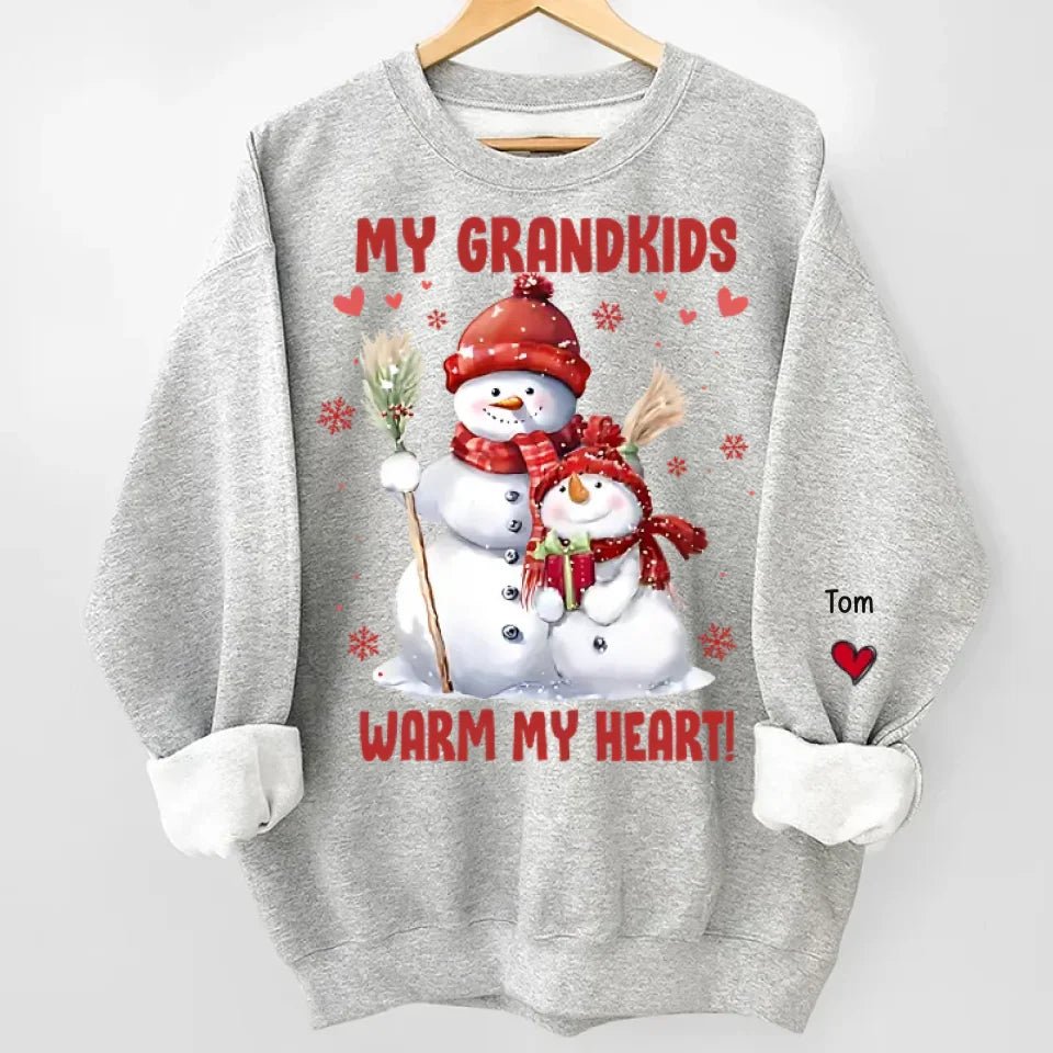 My Greatest Blessings Call Me Grandma - Family Personalized Custom Unisex Sweatshirt With Design On Sleeve - Christmas Gift For Mom, Grandma 680927 - 680931 - DiyGiftly